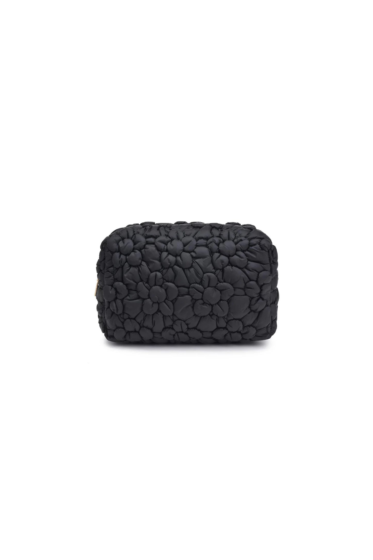 Flora Pop Nylon Cosmetic Pouch Black