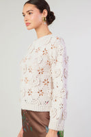 Floral Crochet Sweater