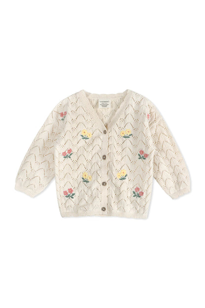 Floral Embroidered Baby Cardigan