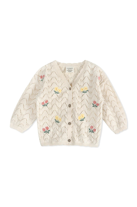 Floral Embroidered Baby Cardigan