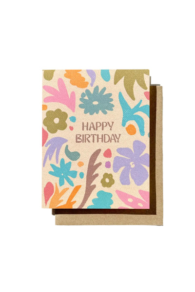 Floral Happy Birthday Card