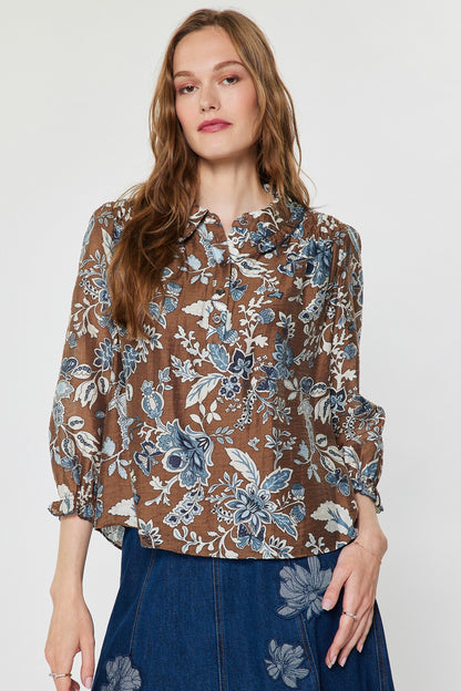 Floral Paisley Long Sleeve Blouse
