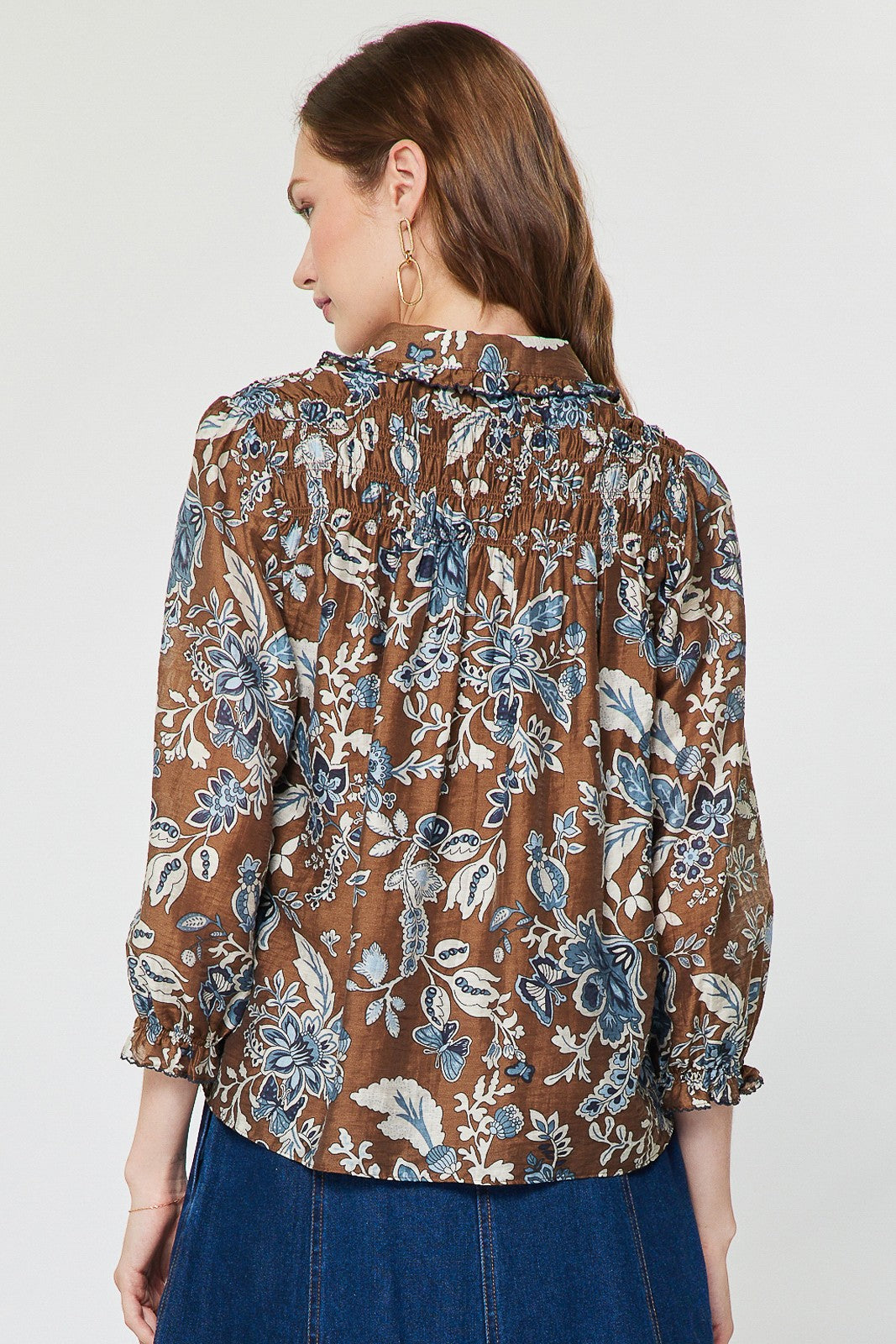 Floral Paisley Long Sleeve Blouse