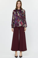 Floral Pleat Chiffon Blouse