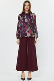 Floral Pleat Chiffon Blouse