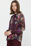 Floral Pleat Chiffon Blouse