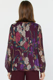 Floral Pleat Chiffon Blouse