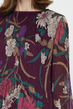 Floral Pleat Chiffon Blouse
