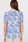 Floral Ruffled Puff Sleeve Blouse