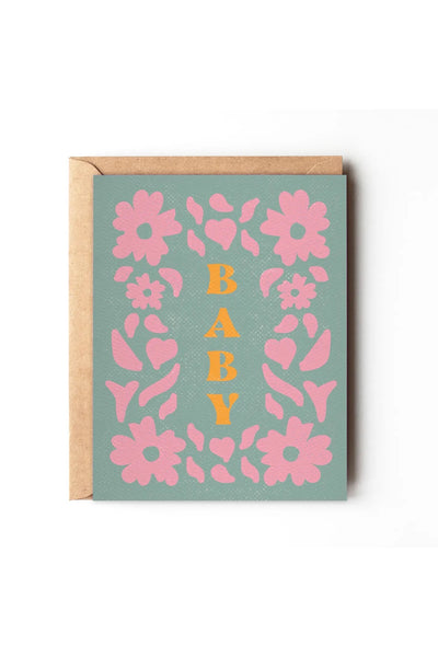 Floral Spring Baby Card