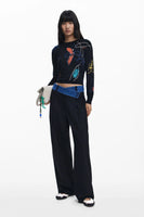 Floral Strokes Fine Sweater