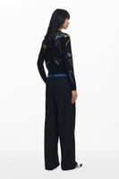 Floral Strokes Fine Sweater