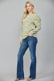 Floral Trellis Puff Sleeve Top