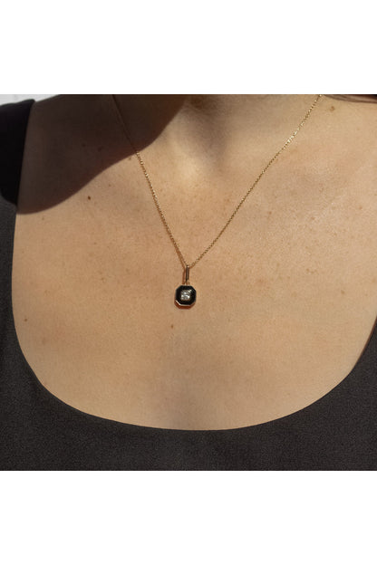 Florence Black Enamel Charm