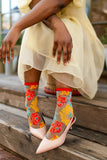 Flower Power Sheer Crew Sock