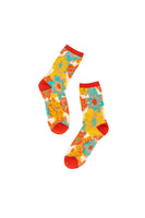 Flower Power Sheer Crew Sock