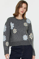 Flower Power Crew Neck Sweater