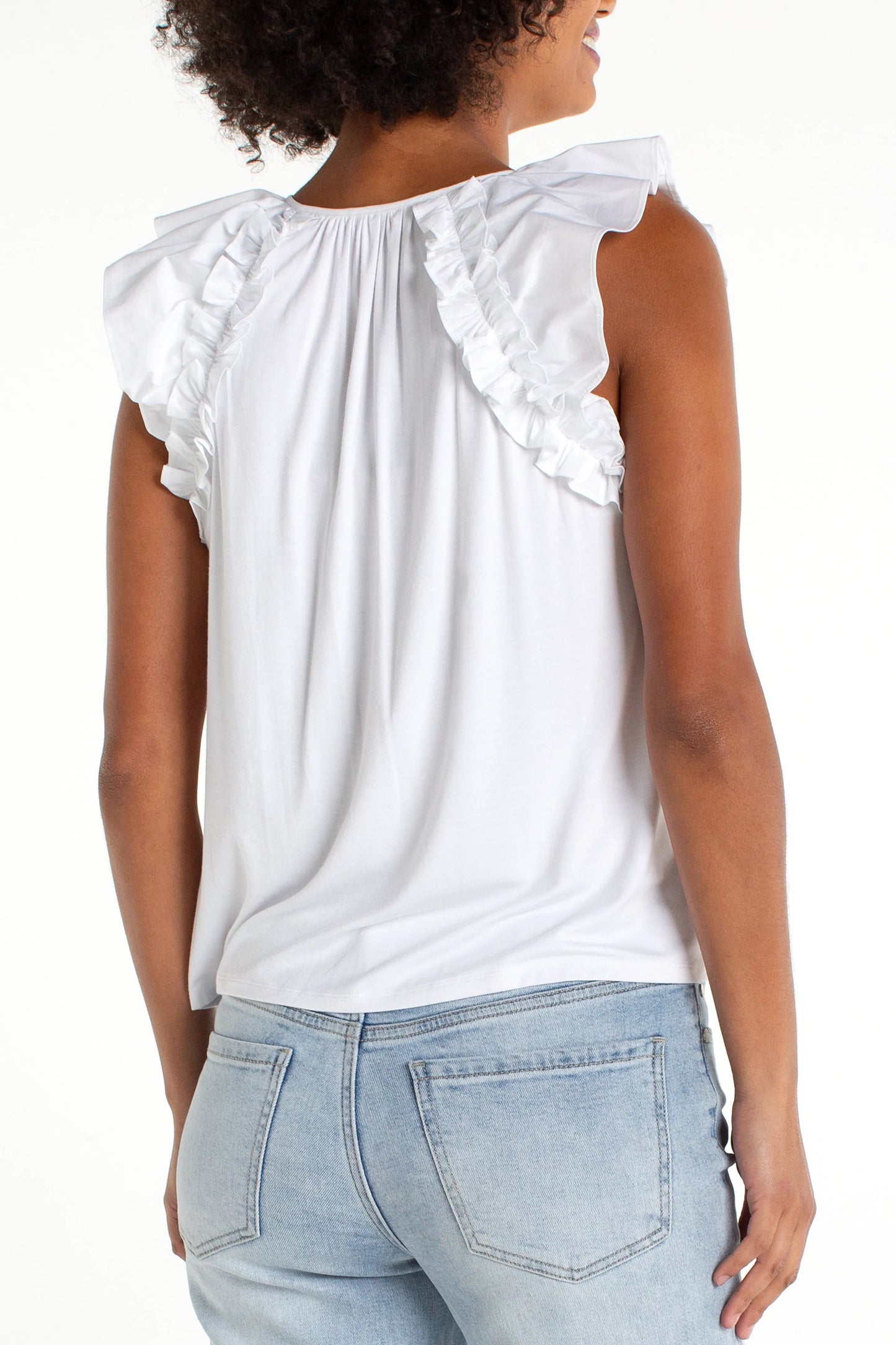 Flutter Sleeve Ruffle Top