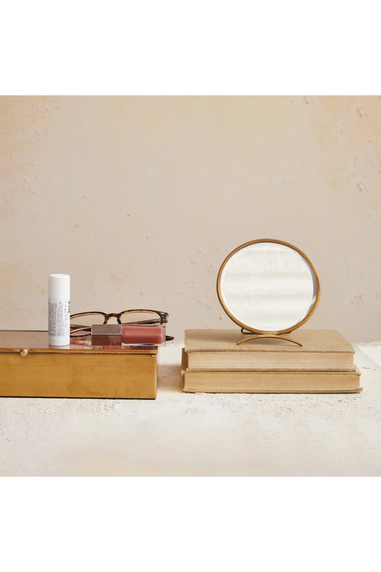 Folding Brass Mirror