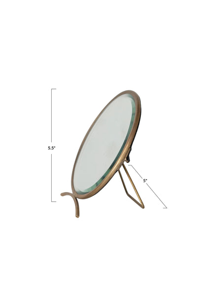 Folding Brass Mirror