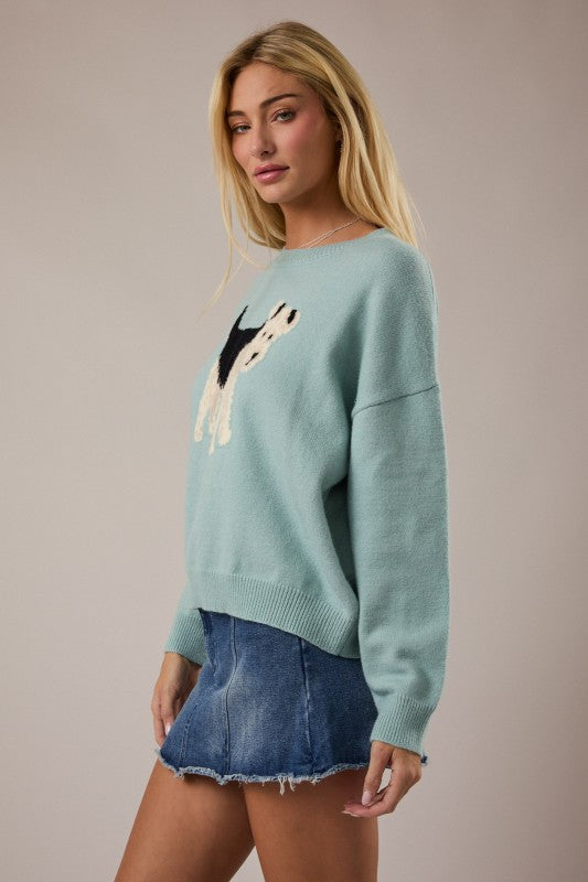 Fox Terrier Graphic Sweater