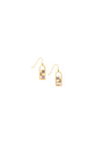 Frame Earring Blush/Topaz/Gold