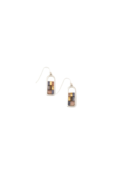 Frame Earring Gunmetal/Silver