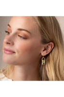 Frame Earring Turquoise/Gold