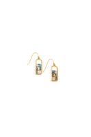 Frame Earring Turquoise/Gold
