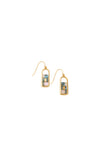 Frame Earring Turquoise/Gold