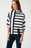 Funnel Neck Stripe Sweater