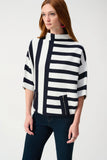 Funnel Neck Stripe Sweater