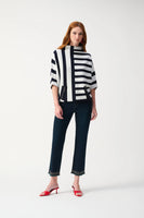 Funnel Neck Stripe Sweater