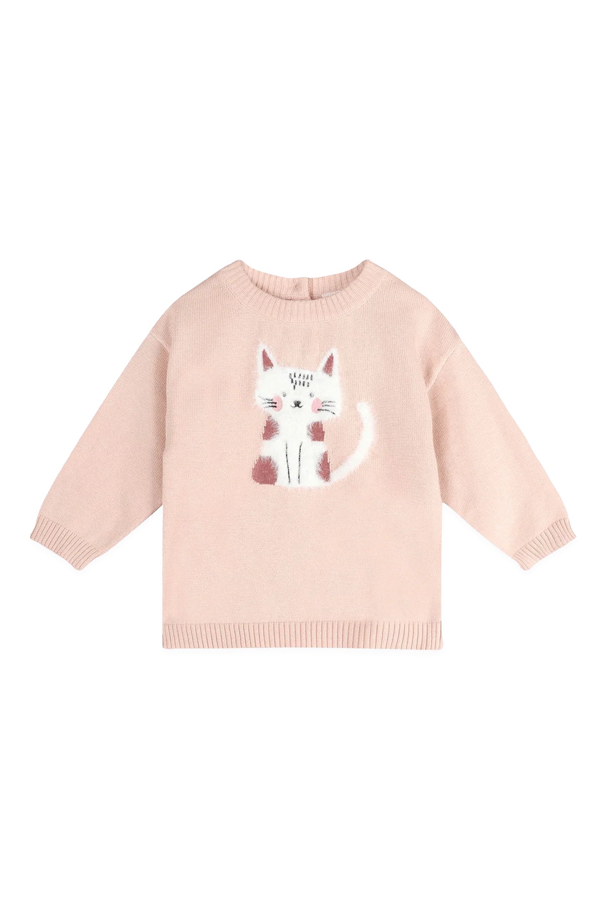 Furry Cat 3D Knit Baby Pullover