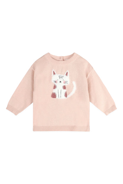 Furry Cat 3D Knit Baby Pullover