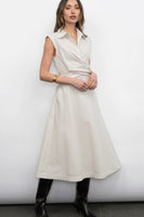 Lorena Stripe Shirt Collar Dress