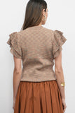 Rowe Flutter Sleeve Knit Top