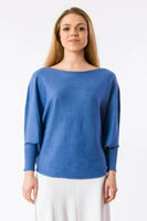 Denim Blue Lightweight Dolman Sweater
