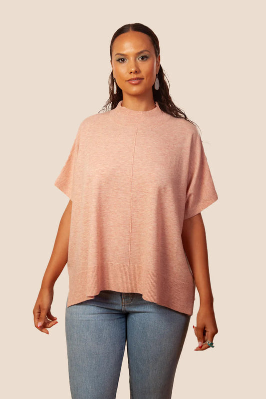 Caroline Turtleneck Top Peal Pink