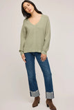 Lisbon V-Neck Sweater Cactus