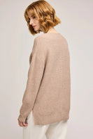 Lisbon V-Neck Sweater Taupe