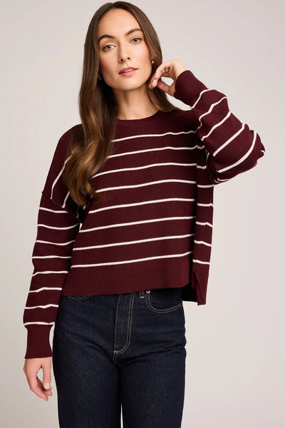 Echo Pullover Striped Crew Sweater