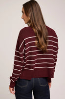 Echo Pullover Striped Crew Sweater