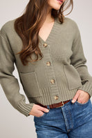 Mable Patch Pocket Cropped Cardigan