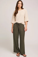 Gabriel Wide Leg Tencel Twill Pants