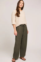 Gabriel Wide Leg Tencel Twill Pants