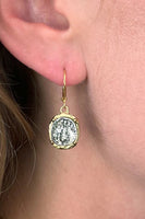 Gold Pavia Coin Earrings