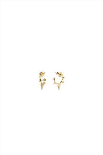 Gold Gabriella Spiked Hoops