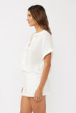 Gauze Twist Front Top