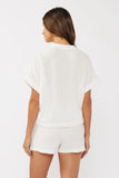 Gauze Twist Front Top